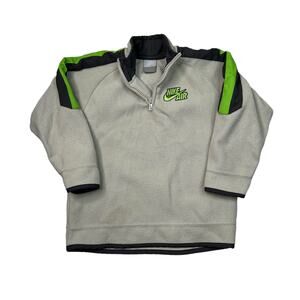 Nike Air VTG 00s 1/4 Zip Fleece Pullover Jacket Gray Green Youth 7